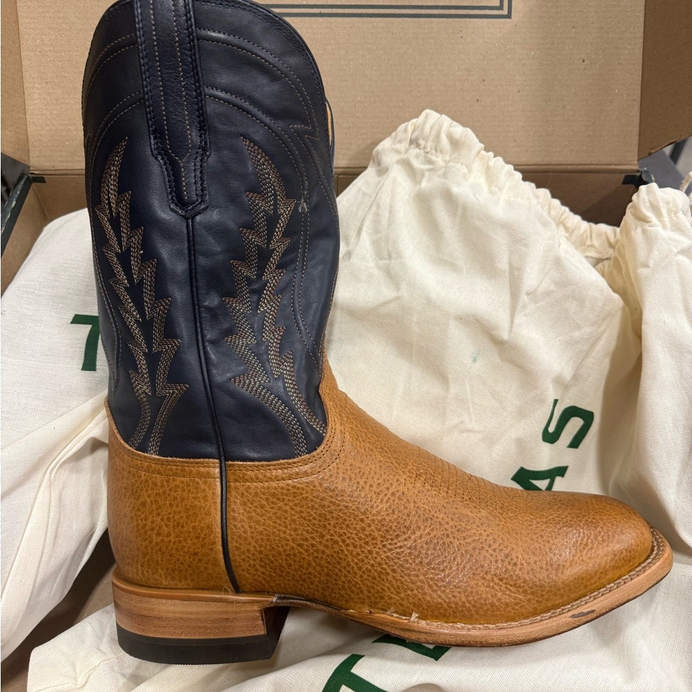 Tecovas The Doc Men’s Western Leather Boots - Tan Bison 12D Medium